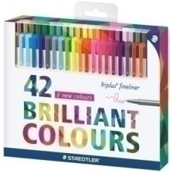 Rotulador Fibra Staedtler  334 Triplus Fineliner Estuche De 42