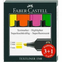 Rotulador Fluor FABER-CASTELL  Pack 3+1