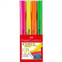 Rotulador Fluor FABER-CASTELL Texliner 38 B/4