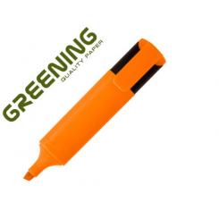 Rotulador GREENING fluorescente punta biselada naranja