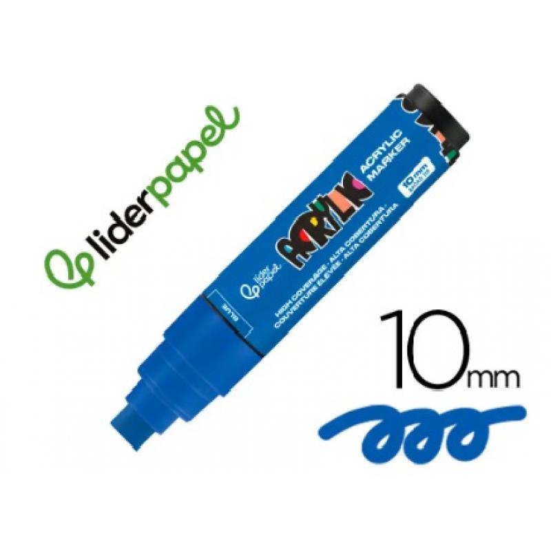 rotulador-liderpapel-acrylic-base-agua-todo-tipo-de-superficies-punta-rectangular-10-mm-azul