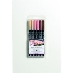Rotulador Lyra Aqua Brush Duo Skin Tone Estuche De 6