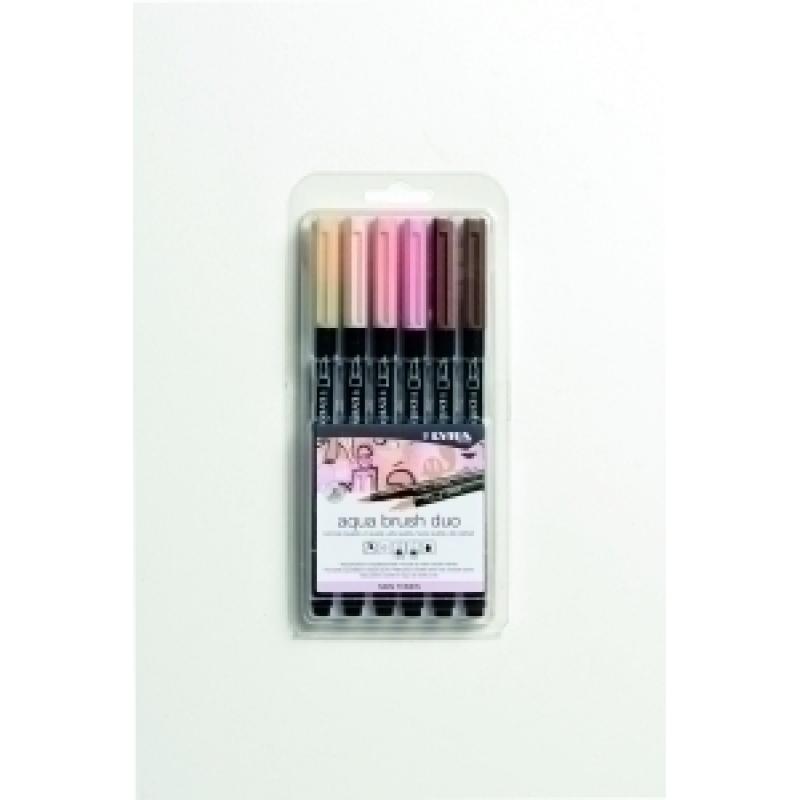 rotulador-lyra-aqua-brush-duo-skin-tone-estuche-de-6