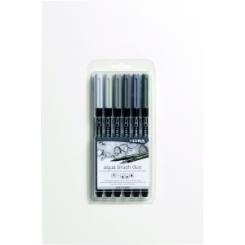 Rotulador Lyra Aqua Brush Duo Tonos Grises Estuche De 6