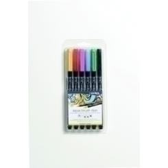 Rotulador Lyra Aqua Brush Duo Tonos Primarios Estuche De 6