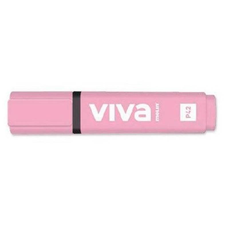 Rotulador Marcador Fluorescente Viva Pastel Violeta Cielo, caja 10 uds.