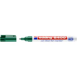 Edding 8400 Marcador para CDs. Tinta pigmentada a base de agua. Permanente. Trazo: 1 mm. Colores verde