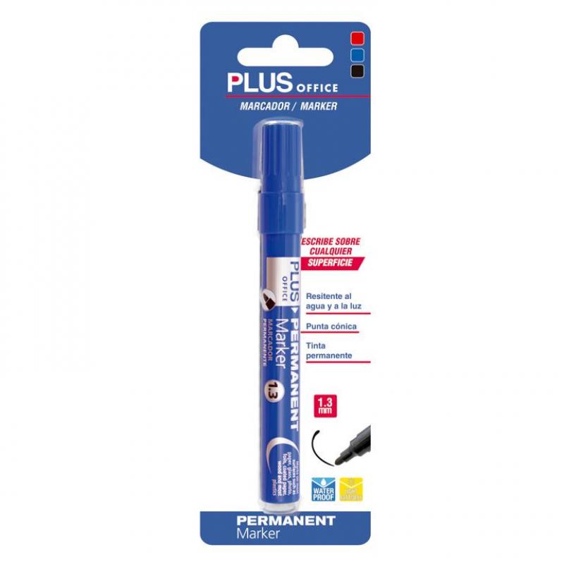 rotulador-permanente-plus-marker-13-azul-blister-1-ud