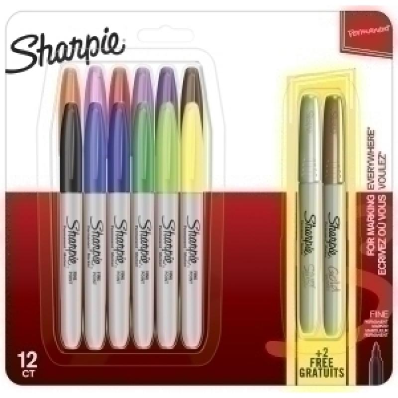 rotulador-permanente-sharpie-fine-big-pack-12212x-fine-surtido-2x-metalico-oro-y-plata-sin-cargo