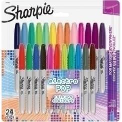 Rotulador Permanente Sharpie Fine Big Pack Electro Pop Caja Regalo De 24