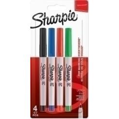 Rotulador Permanente Sharpie Ultra Fine Blister De 4