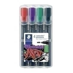 Rotulador Permanente Staedtler 31 Lumocolor Art Conico (2 Mm)  Surtido Estuche De 4