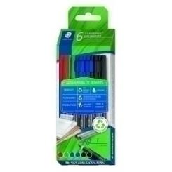 Rotulador Permanente Staedtler 318 Eco Lumocolor (F) Caja De 6