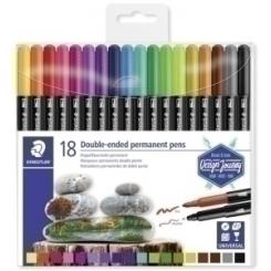 Rotulador Permanente Staedtler 3187 Design Journey Doble Punta Estuche De 18