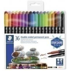 Rotulador Permanente Staedtler 3187 Design Journey Doble Punta Estuche De 36