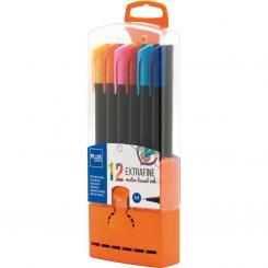 Rotulador Plus Extrafino Capsu.12 Col
