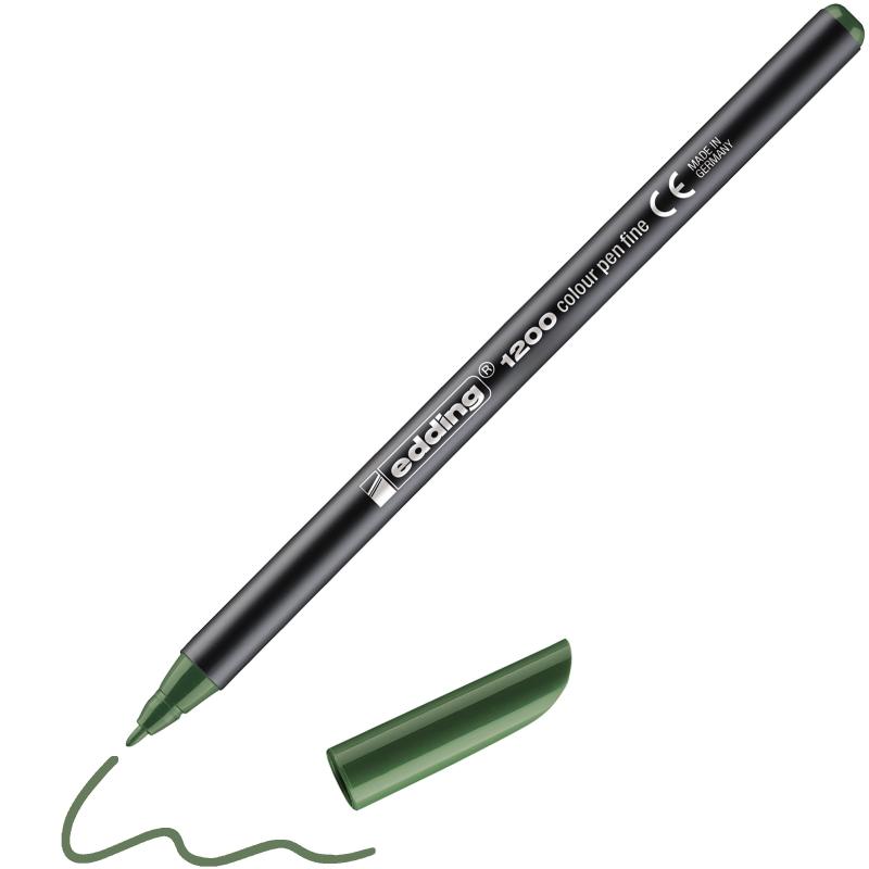 rotulador-punta-fina-fibra-edding-1200-verde-oliva