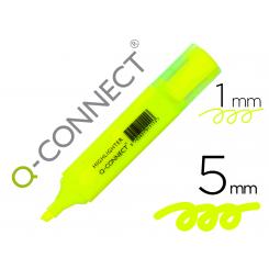 Rotulador Q-CONNECT fluorescente amarillo punta biselada