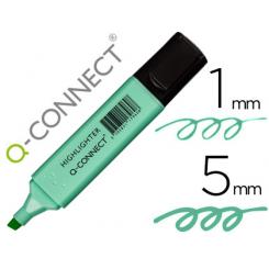Rotulador Q-CONNECT fluorescente pastel azul punta biselada