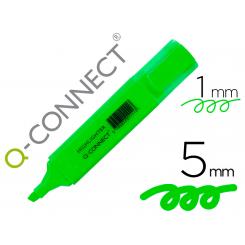 Rotulador Q-CONNECT fluorescente verde punta biselada