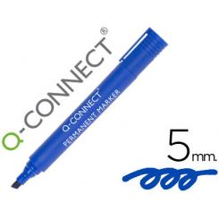 Rotulador Q-CONNECT Marcador Permanente Azul Punta Biselada 5.0 mm