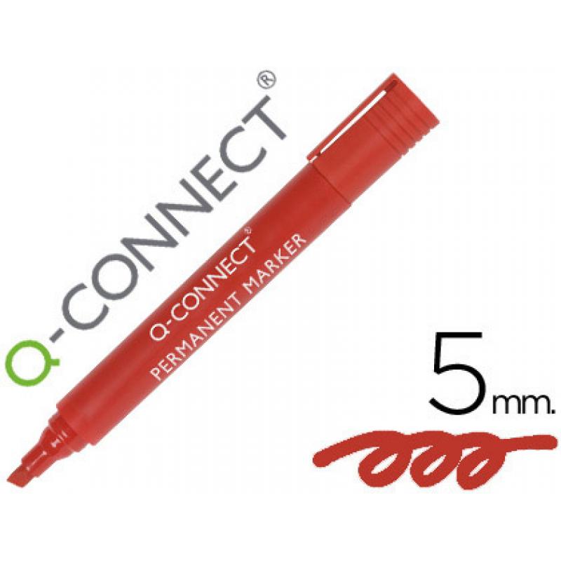 rotulador-q-connect-marcador-permanente-rojo-punta-biselada-50-mm