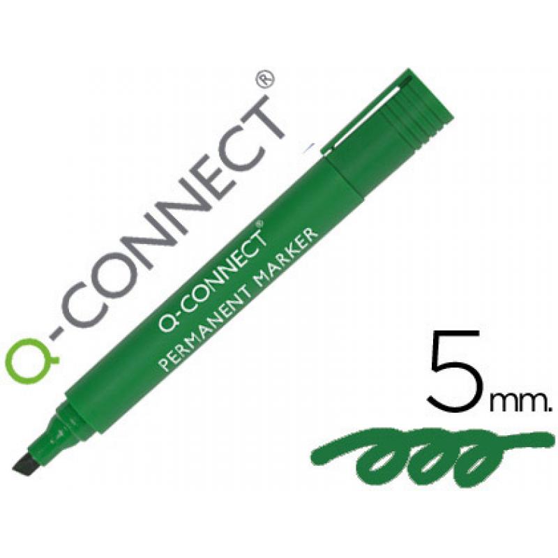 rotulador-q-connect-marcador-permanente-verde-punta-biselada-50-mm