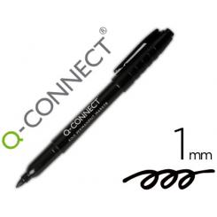 Rotulador Q-CONNECT para CD/DVD punta fibra permanente negro punta redonda 1 mm