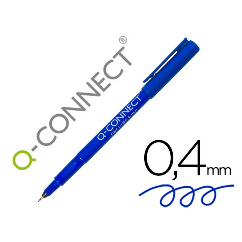 rotulador-q-connect-punta-de-fibra-fine-liner-azul-04-mm