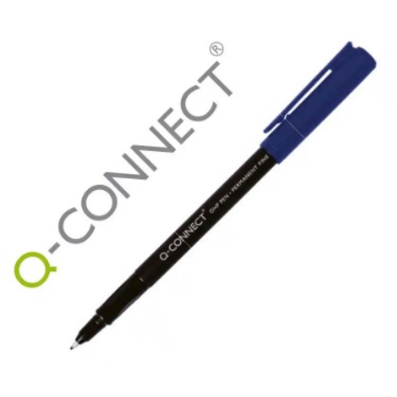rotulador-q-connect-retroproyeccion-punta-fibra-super-fina-redonda-05-mm-permanente-azul