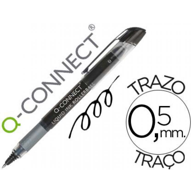 rotulador-q-connect-roller-ball-negro-05-mm