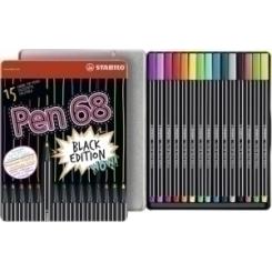 Rotulador Stabilo Pen 68 Caja Metalica De 15