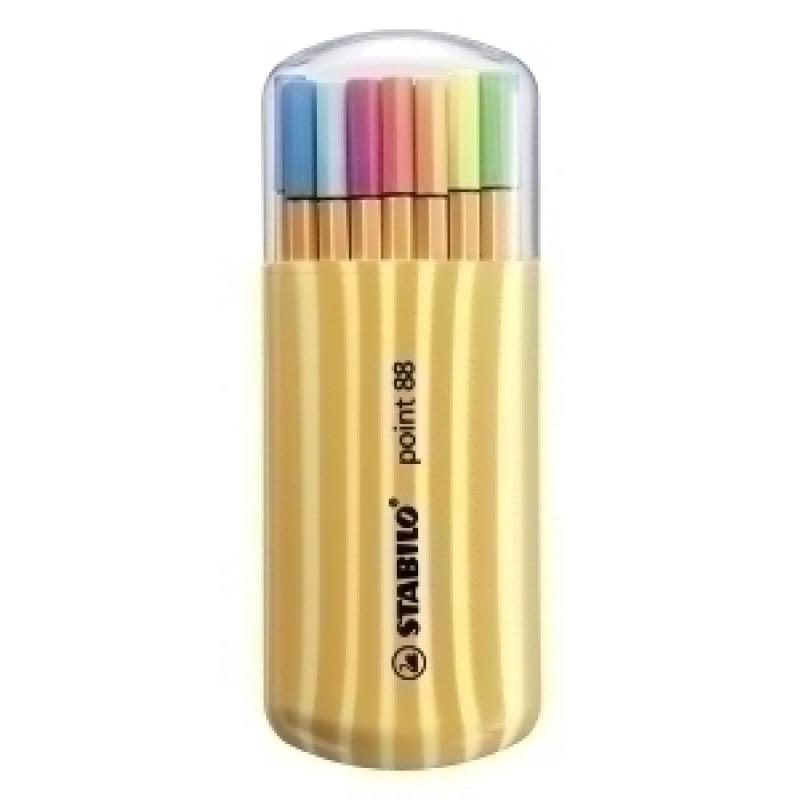 rotulador-stabilo-point-88-estuche-20-zebrui
