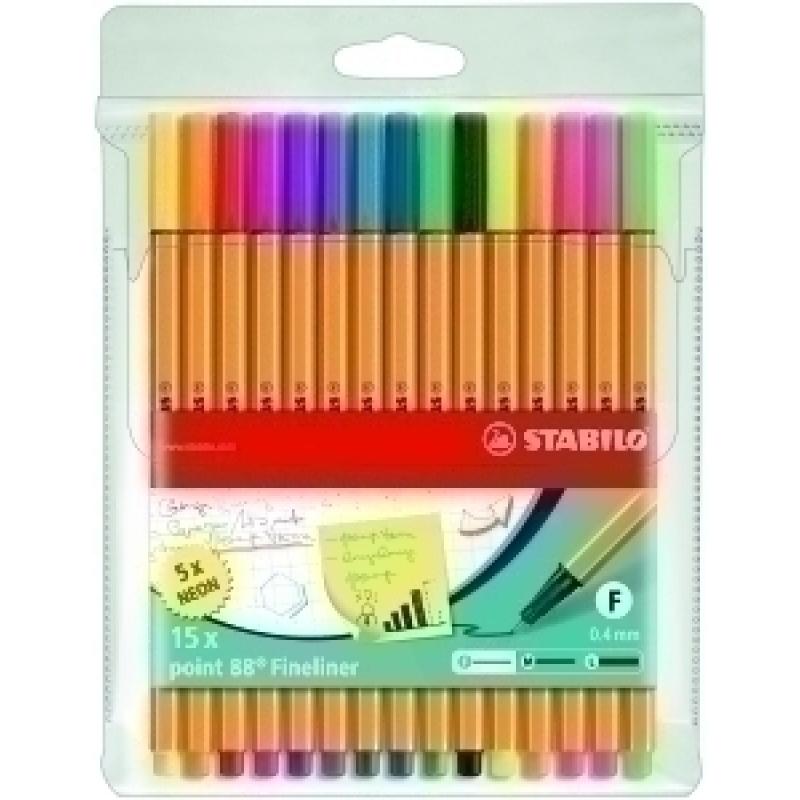 rotulador-stabilo-point-88-neon-estuche-15