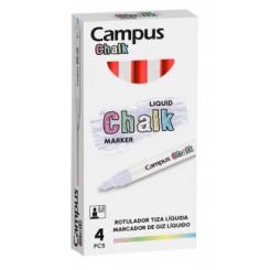 Rotulador tiza líquida CAMPUS LIQUID CHALK, 1 ud color rojo