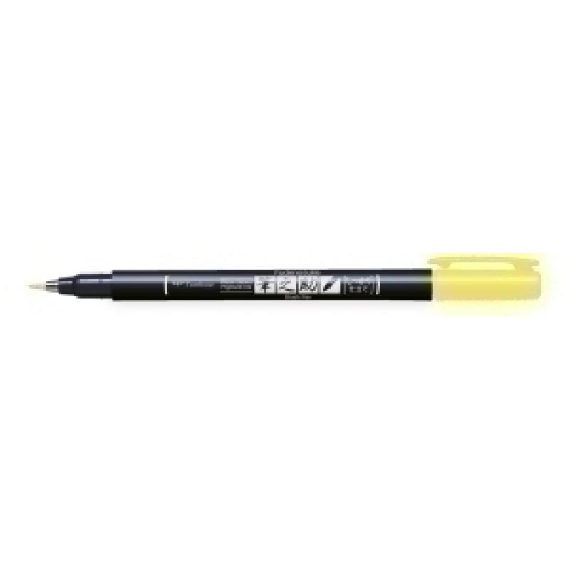 rotulador-tombow-caligrafia-fudenosuke-punta-dura-amarillo