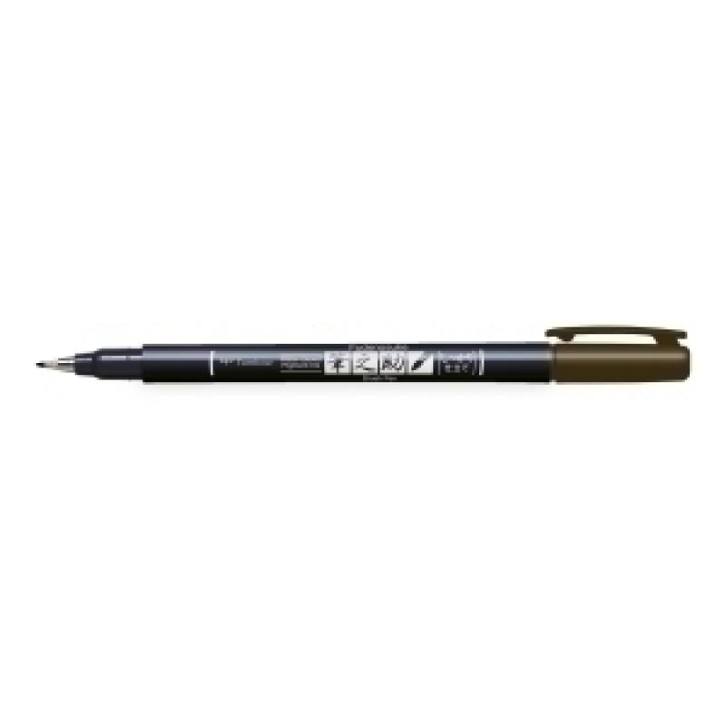 rotulador-tombow-caligrafia-fudenosuke-punta-dura-marron