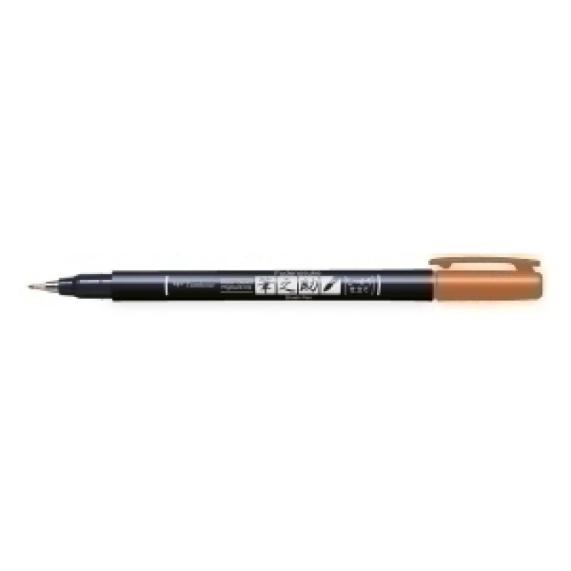 rotulador-tombow-caligrafia-fudenosuke-punta-dura-naranja