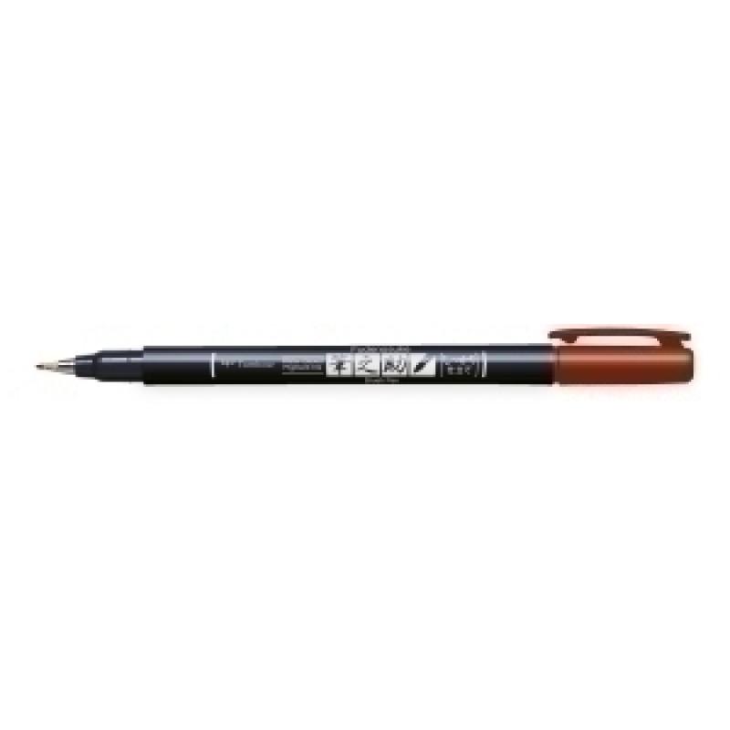 rotulador-tombow-caligrafia-fudenosuke-punta-dura-rojo