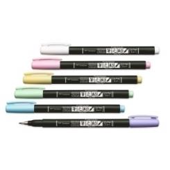 Rotulador Tombow Caligrafia Fudenosuke Punta Pincel Pack De 6