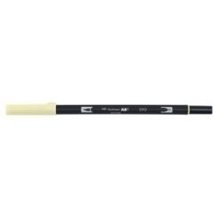 Rotulador Tombow Doble Punta Pincel Amarillo Bebe