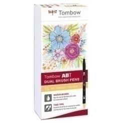 Rotulador Tombow Doble Punta Pincel Colores Secundarios Estuche De 18