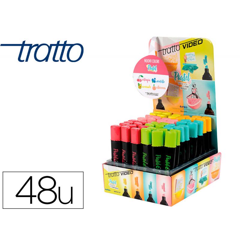 rotulador-tratto-video-pastel-fluorescente-expositor-de-48-unidades-colores-surtidos