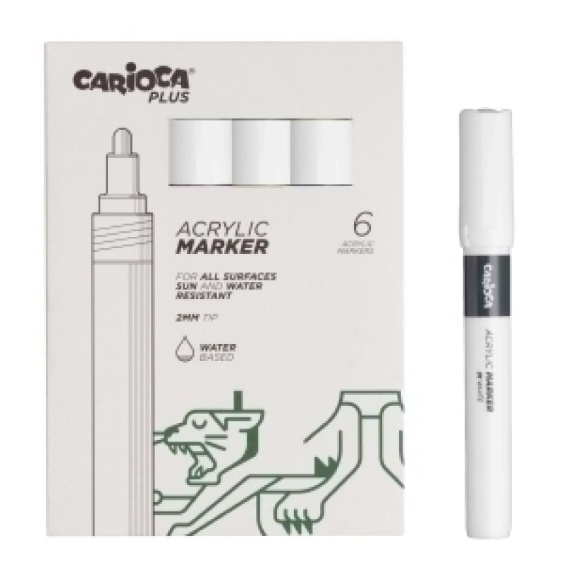 rotuladores-acrilico-carioca-plus-caja-6-uds-blanco