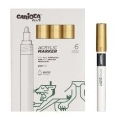 Rotuladores Acrilico CARIOCA Plus Caja 6 uds Oro