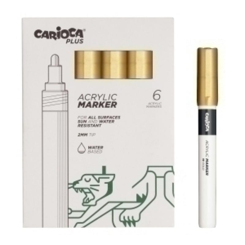 rotuladores-acrilico-carioca-plus-caja-6-uds-oro