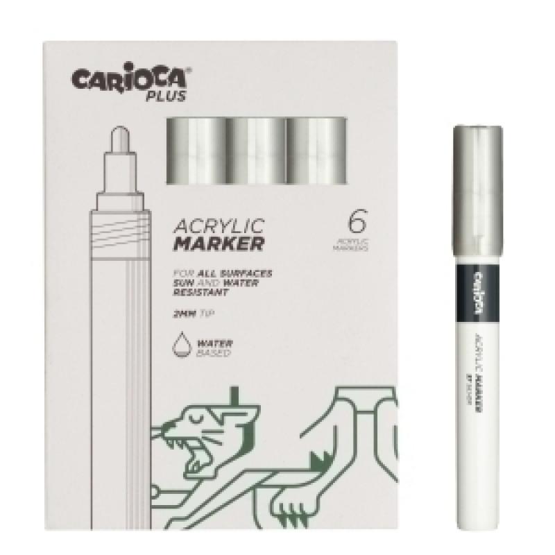 rotuladores-acrilico-carioca-plus-caja-6-uds-plata