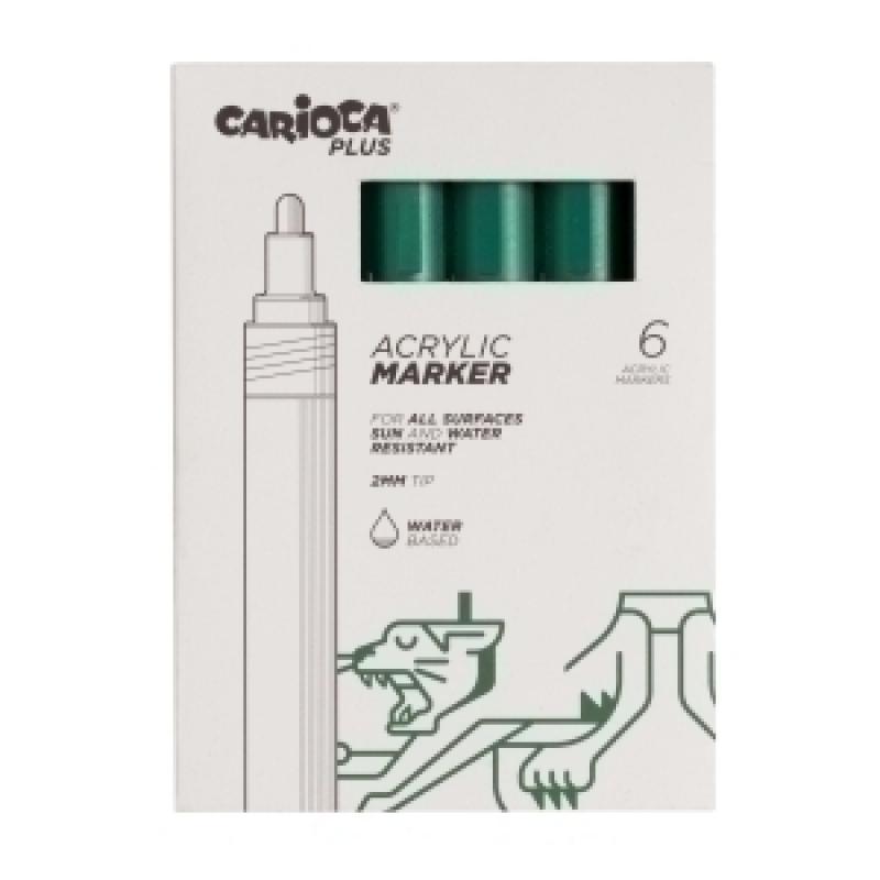 rotuladores-acrilico-carioca-plus-caja-6-uds-verde