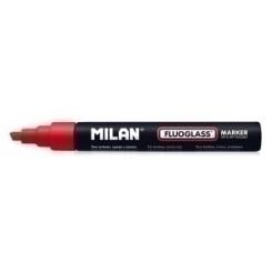 Rotulad.Pizarra MILAN Fluoglass Rojo
