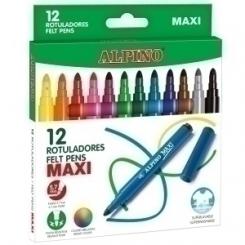 Rotuldor ALPINO Maxi Estuche 12 uds colores surtidos